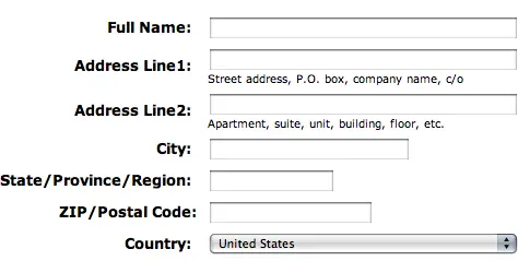 City address