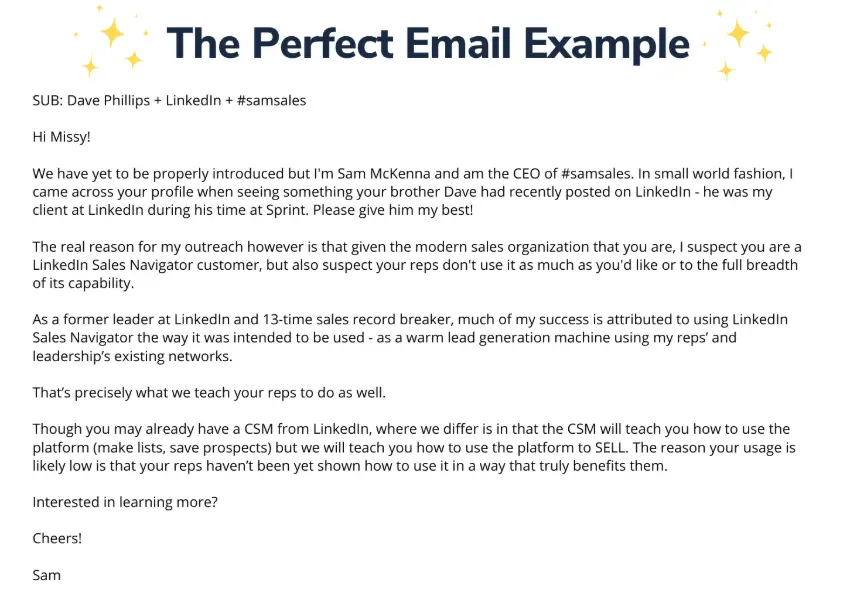 Cold email 